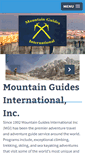 Mobile Screenshot of mountainguidesinternational.com