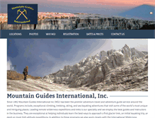 Tablet Screenshot of mountainguidesinternational.com